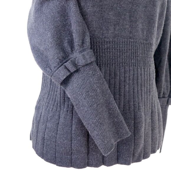 Pendleton Size Petite L Merino Wool Knit Sweater Turtleneck Gray - Picture 7 of 10